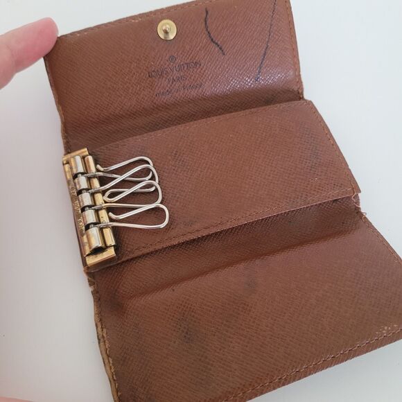 Authentic Louis Vuitton Monogram Multicles 4 Key Hooks Case Brown Small 2003 - Picture 3 of 10